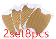 Color: Golden 2set - 4pcs / set of door stickers carbon fiber scratch-resistant car handle stickers