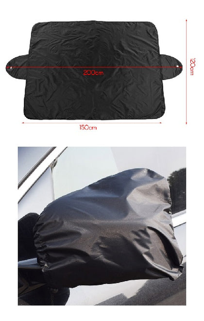 Color: Black Q1 pair, Quantity: 200 120 - 1 Pair Auto Car Rear View Side Mirror Frost Guard Snow Ice Winter Waterproof Cover Brand New And High Quality 190t Silver Cloth