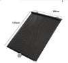 Size: 68x125cm, Color: Black - Retractable Automatic Sun Visor, Automatic Front, and Rear Side Blinds, Sun Protection and UV Protection Screen