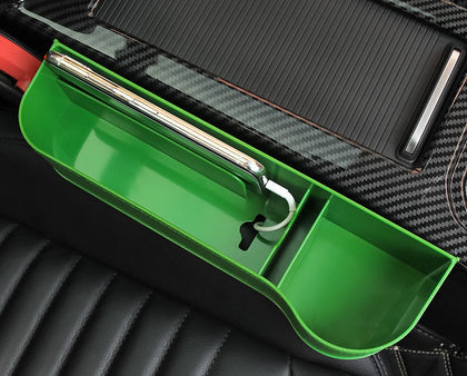 Model: Co pilot, Color: Green - ABS plastic seat gap storage box