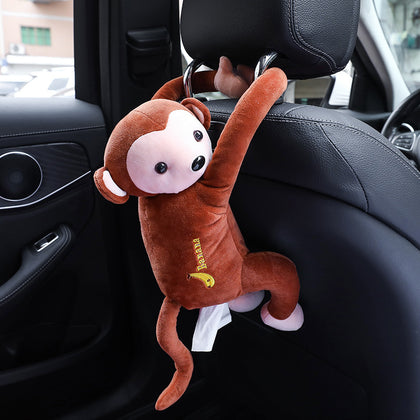 Pipi monkey hanging tissue box - Model: Coffee 2pcs
