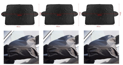 Color: Black Q1 pair, Quantity: 200 120 3 pcs - 1 Pair Auto Car Rear View Side Mirror Frost Guard Snow Ice Winter Waterproof Cover Brand New And High Quality 190t Silver Cloth