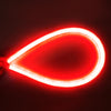 2Pcs 45cm/60cm Flexible Car Soft Tube LED Strip Light Angel Eye DRL Daytime Running Headlight Lamp 5 Color - Color: Red 2pcs, Size: 45cm