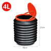 Color: Black, Capacity: 4L, Style: With cover - Vehicle-Mounted Retractable Fishing Car Washing Bucket