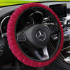 Color: Red - Car plush steering wheel cover