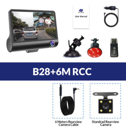 Set meal: B28+6M RCC, Classification: 16G SD CARD - Dual Lens Driving Recorder