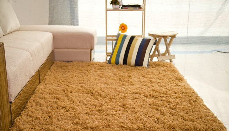 Color: Khaki, Size: 120x200cm - Living room coffee table bedroom bedside non-slip plush carpet