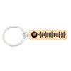 Color: Golden - Personalized Music Spotify Scan Code Keychain for Women Men Stainless Steel Keyring Custom Laser Engrave Spotify Code Jewelry