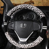 Winter Plush Car Steering Wheel Covers Leopard Grain