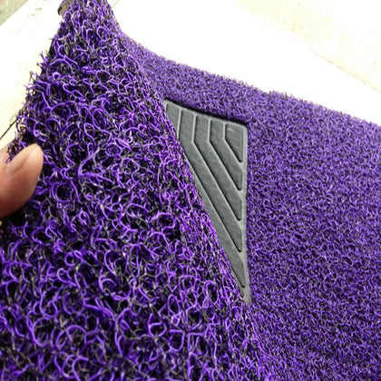 Color: Black purple, Style: 1.8cm - pvC anti-slip wire ring mat