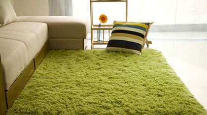 Color: Grass green, Size: 60x120cm - Living room coffee table bedroom bedside non-slip plush carpet