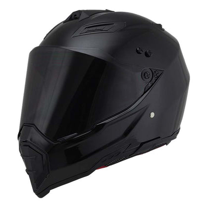 Handsome full-cover motorcycle off-road helmet - Color: Black brown, Size: L