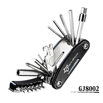 Color: GJ8002 - Mountain Cycle Portable Socket Multipurpose Wrench Bicycle Multi Tool Screwdriver