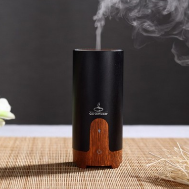 Color: black, Product specification: USB data line - Car aromatherapy essential oil humidifier diffuser atomizer