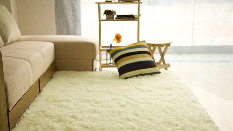 Color: White, Size: 80x120cm - Living room coffee table bedroom bedside non-slip plush carpet