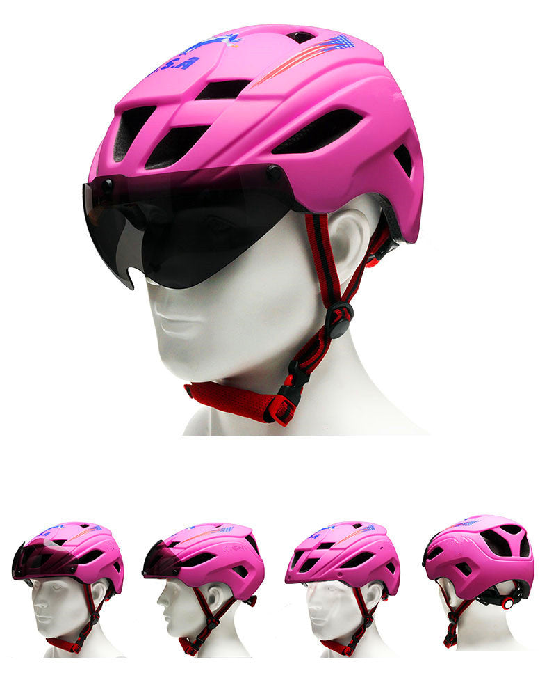 One-piece frosted goggles helmet