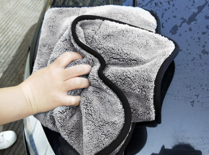 Color: Black, Size: 42X48cm, specification: 1000GSM - Microfiber Car Wash Towel Absorbent Car Supplies Cleaning Cloth