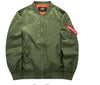 2021 High quality Ma1 Thick and thin Army Green Military motorcycle Ma-1 aviator pilot Air men bomber jacket - Color: Green 3, Size: L