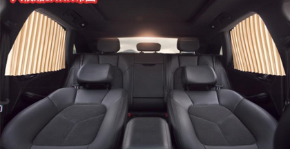 Color: Gold, Style: Back row - Car curtain