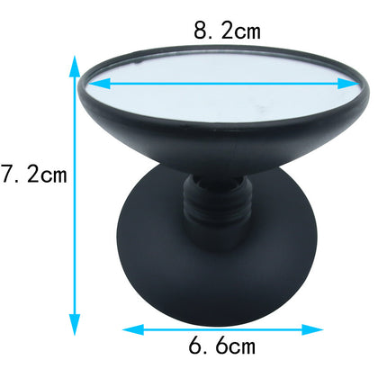Suction cup curved mirror