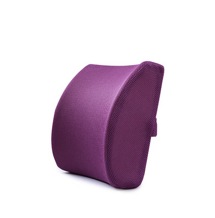 Color: Purple - Breathable ice mesh eye memory cotton waist by universal car waist pad car with waist cushion office seat protector waist