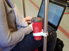 Portable public transportation cup holder