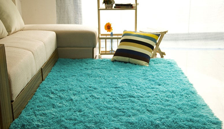 Color: Blue, Size: 40x60cm - Living room coffee table bedroom bedside non-slip plush carpet