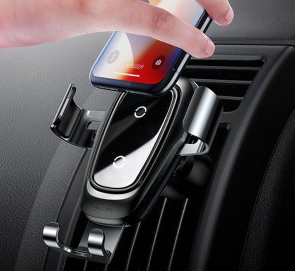 Applicable to iphone X mobile phone car wireless charger metal gravity bracket wireless charger