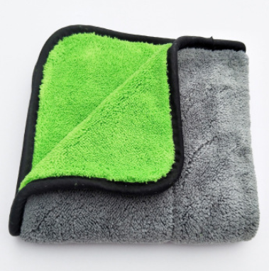 Color: Green 2pc, Size: 30X30cm, specification: 840GSM - Microfiber Car Wash Towel Absorbent Car Supplies Cleaning Cloth