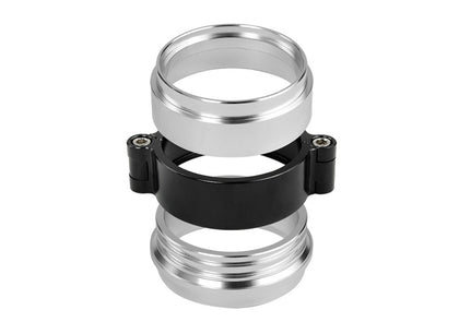 Color: Black, Size: 3.5 inches - Cross Border Modification Of Auto Parts V-type Clamp With Flange Diameter Of 2 / 2.5 / 3 / 3.5 / 4 
