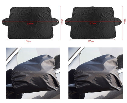 Color: Black Q1 pair, Quantity: 200 120 2 pcs - 1 Pair Auto Car Rear View Side Mirror Frost Guard Snow Ice Winter Waterproof Cover Brand New And High Quality 190t Silver Cloth