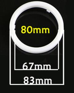 Style: 80mm, Color: White - Car modified led cotton light angel eye ring daytime running light