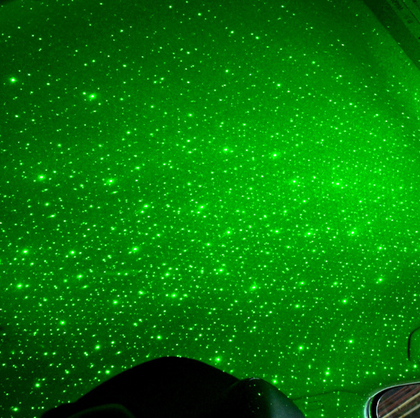 Color: Green, Style: 1 - Car decorative lights usb star lights laser projection lights car atmosphere