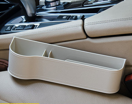 Model: Co pilot, Color: Beige - ABS plastic seat gap storage box
