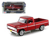 1969 Ford F-100 Pickup Truck Burgundy 1/24 Diecast Model Car by Motormax