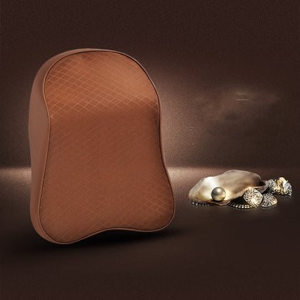Color: Coffee - Headrest in car seat cushion