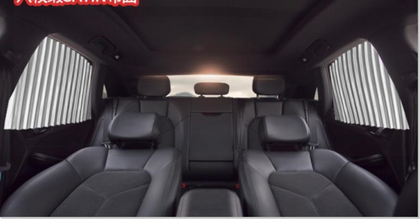 Color: Silver, Style: Back row - Car curtain