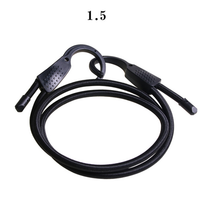 Color: Black, Size: 1.5m - Car luggage rope luggage rope fixed rope outdoor travel car clothesline indoor clothesline LW-1610