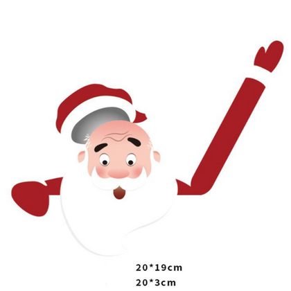 Color: 5 Style - Santa Wiper Car Sticker without Straps