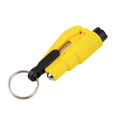 Color: yellow - 3 in 1 Emergency Mini Hammer Safety Auto Car Window Glass Switch Seat Belt Cutter Car Safety Hammer Rescue Escape Tool