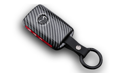 Color: Red Carbon fiber - Key case key bag