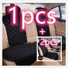 Color: Black - Car seat rhombus embroidered plush single row