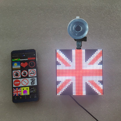 P4-32x32RGB interesting rear window car emoji display