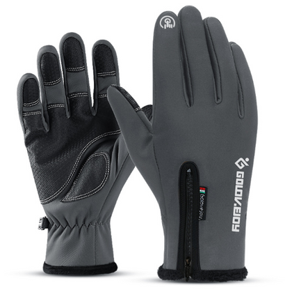Motorcycle Gloves Thermal Water Resistant Non-slip 2pcs Dark brown Size: M