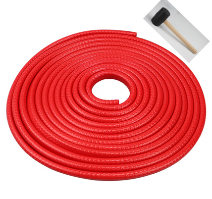 Color: Red+hammer, Size: 10M - Universal Built-in Steel Disc Car Anti Collision Strip Auto Door Edge Scratch Protecter Bumper Strip