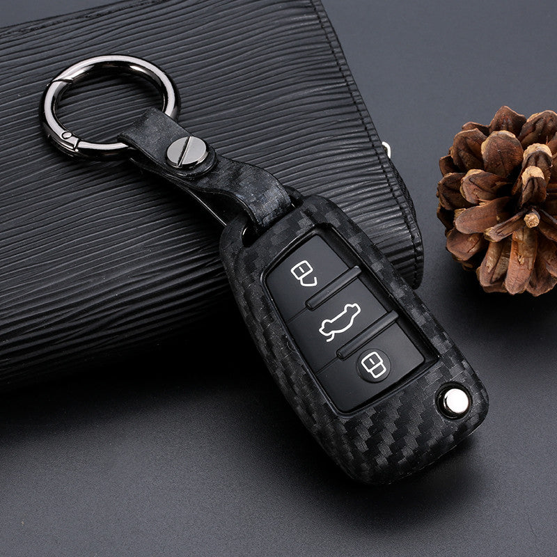 Style: Single bag round buckle - Car Key Case Silicone Case