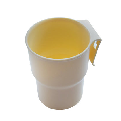 Color: Beige, style: Without clip - Car Multi-function Storage, Portable Water Cup Holder, Trash Can Beverage Holder
