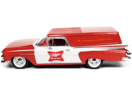 1959 Chevrolet Sedan Delivery Car Red and White 