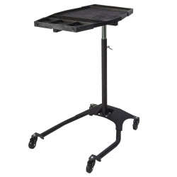 Rolling automotive service cart tray