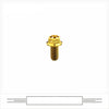 Color: Gold, power: M6X25MM - EFsolid Titanium Alloy Flange Head Screw Head Floor Empty Motorcycle Modified Screw